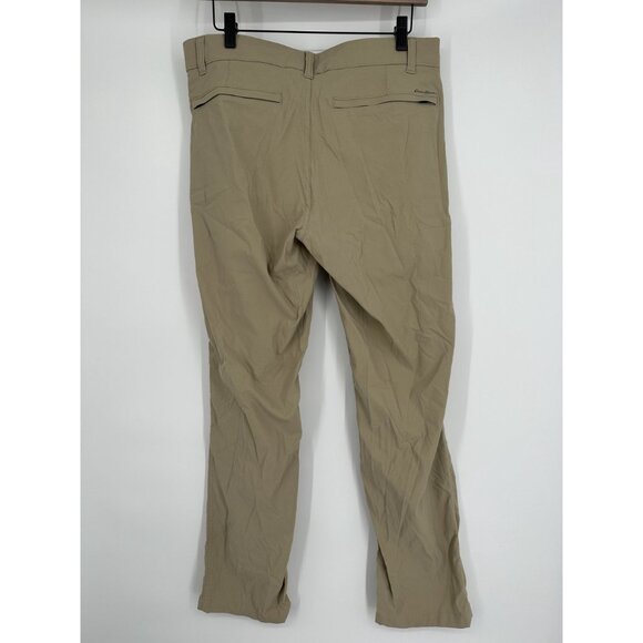 Eddie Bauer Men's Travex tan pants size 32x32 zipper pockets - Picture 2 of 6